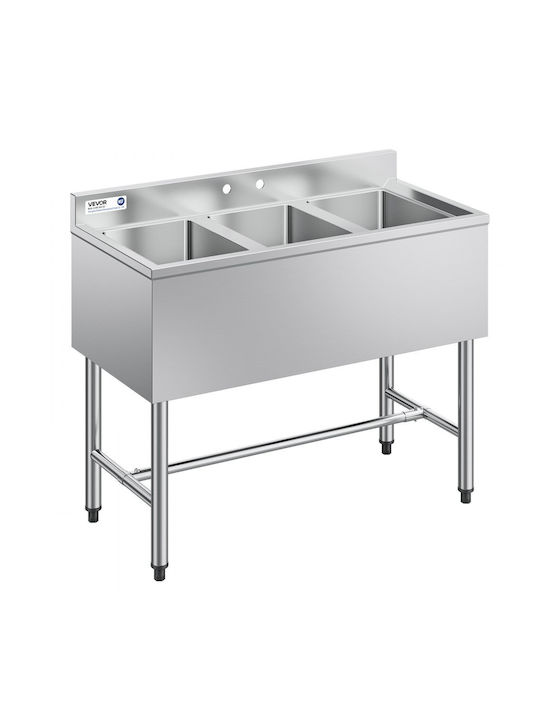 Vevor Drop-In Кухненска Мивка Inox Дължина 25.4xШирина 35.6cm Сребриста