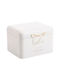 Metallic White Cookie Jar Gold Details Cookies 18x15x13cm Ankor 850150