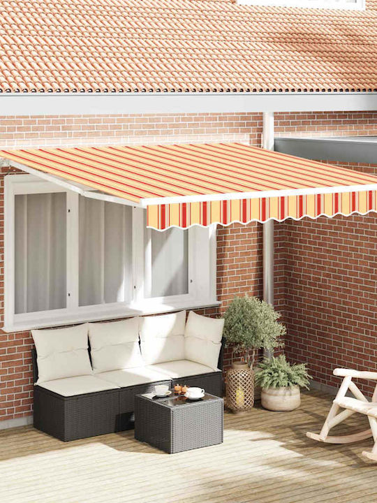 vidaXL Τέντα Βεράντας με Led Κίτρινη 3.5x2.5m