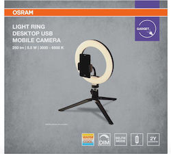 Osram Selfie Ring Lampă Led Inelară Portabilă 5.5w 250 Lm Lumină Albă 3000-6500k Reglabilă 1xcr2032 Telecomandă Ip20 Ø