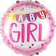 18" Birth Balloon Baby Girl Banner