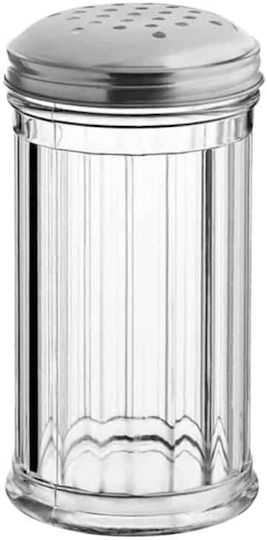 Achnorichtis Salz-/Pfefferstreuer Glas Inox Deckel 330ml F7.5xH14.3cm