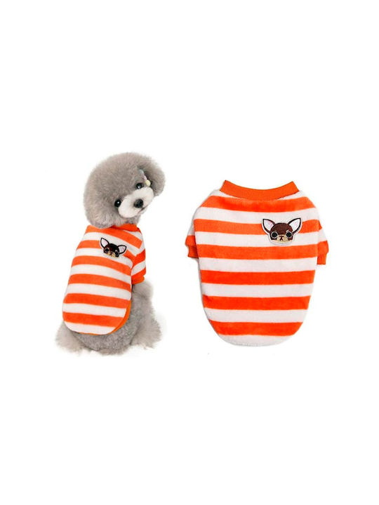 Value Imports Φουτερ Σκυλου Fleece Face Stripes Small 20cm Orange