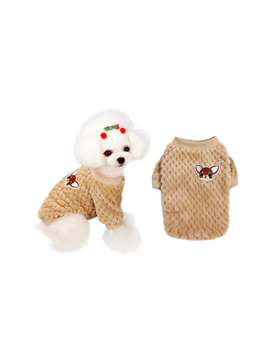 Value Imports Φουτερ Σκυλου Fleece Face Large 30cm Beige