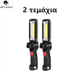 Spywolf Extension Cord Work & Site Lights Rechargeable LED 2pcs