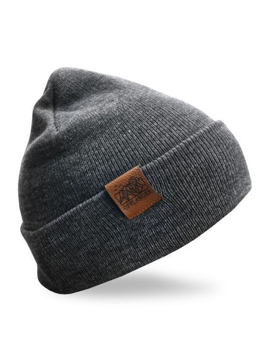 Beanie Unisex Σκούφος Πλεκτός σε Γκρι χρώμα