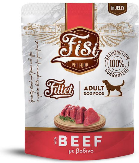 Fisi Hrana Umedă Pentru Câini în Pliculeț Cu Carne De Vită 8x500gr
