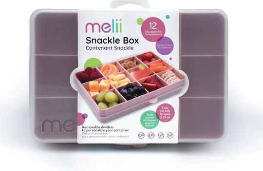Melii Snackle Box Πλαστικό Παιδικό Δοχείο Φαγητού 0.114lt Λιλά
