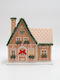 Christmas Illuminated Decorative House Beige 20.5x20.5x11cm. 2pcs