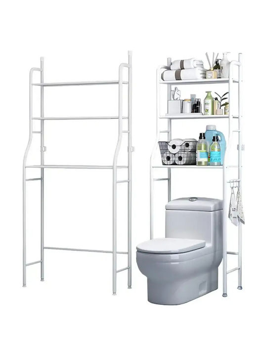Verk Group Επιτοίχια Ραφιέρα Μπάνιου Μεταλλική 153x45x25cm Λευκή