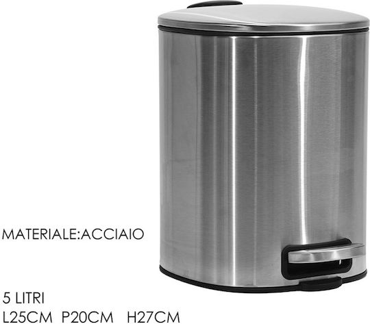 General Trade Metallisch Badezimmer Mülleimer 5Es