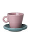 Estia Cream New Bone Set of Cups Espresso Porcelain Pink 100ml 6pcs
