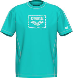 Arena Men's Short Sleeve Sun Protection Shirt Turquoise Arena Men's Short Sleeve Sun Protection Shirt Turquoise