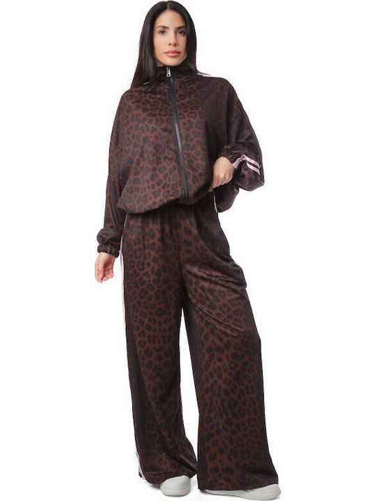 Silia D Damenhosen Set mit Animal Print Streifen
