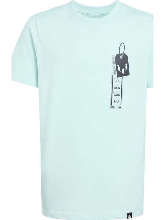 adidas Kids' T-shirt Turquoise Messi