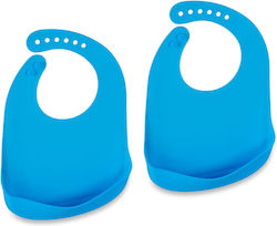 Relaxdays Bavetă Silicon ALBASTRU 2buc
