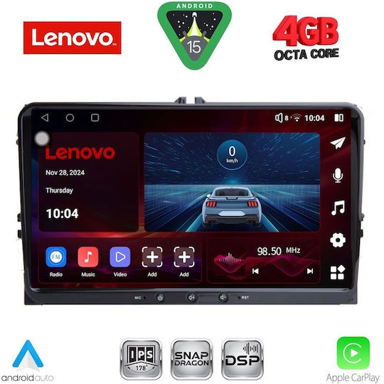 Lenovo Auto-Audiosystem 2004-2016 (Bluetooth/USB/WiFi/GPS/Apple-Carplay/Android-Auto) mit Touchscreen 9"