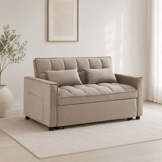 Tempo Two-Seater Couch Bed Beige 140x95x80 cm E998,5