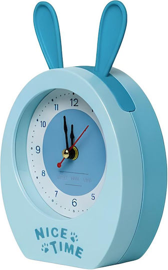 Avizar Analoge Wecker Kinder Hasenohren Design Schönes Zeit Modell Blau