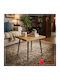 Square Central Coffee Table Daro Made of Solid Black Wood W60xL60xH55cm