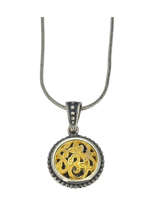 Halskette Byzantinisch Amulett aus Vergoldet Silber
