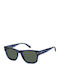 Polaroid Unisex Sunglasses with Green Horn-Rimmed Frame and Blue Lens PLD6252/S/X IPR/UC