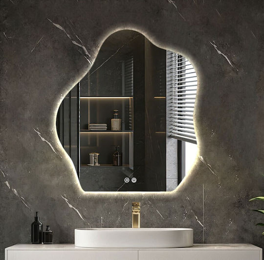 Oval Bathroom Mirror Led Touch 60x80cm