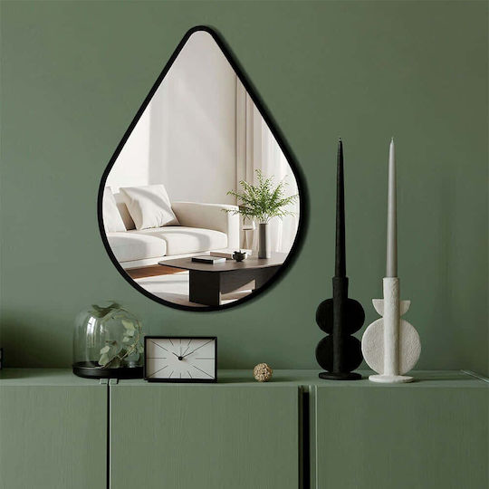 Wallity Wall Mirror with Gray Plastic Frame 55x40cm 1pcs