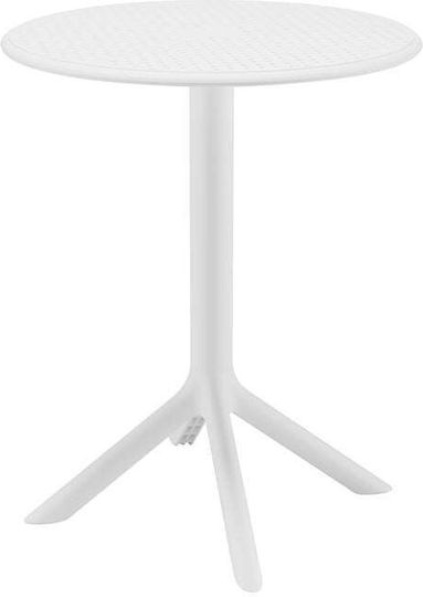 Plastic Bar Table for Small Outdoor Spaces Moda White 60x60x75cm E3805,1H