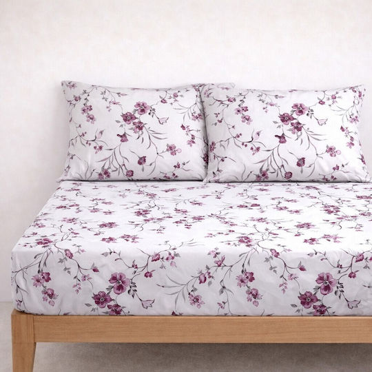 My Home Luxury Set King Size 4buc 180x200cm cu Elastic Ventana Lila My Home Luxury Set King Size 4buc 180x200cm cu Elastic Ventana Lila