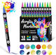 Qova Markere Acrilice Multicolor 12buc