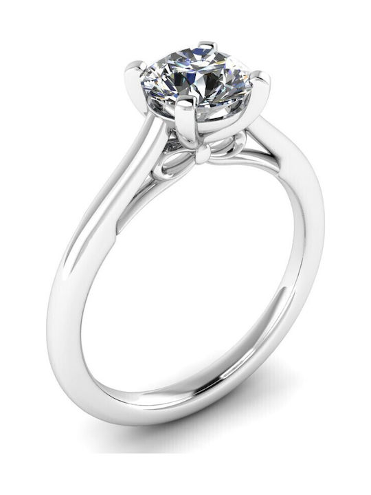 Verorama Single Stone Ring in Silver Verorama Single Stone Ring in Silver