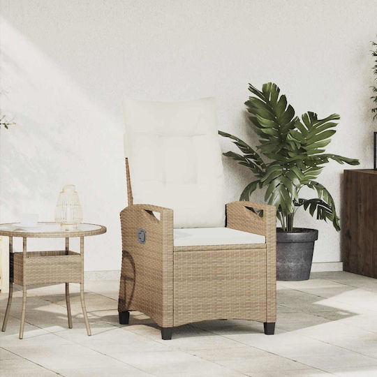 Outdoor-Stuhl Metallisch Beige 56x60x112εκ.