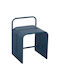 Stool For Living Room Metallic Blue Color 40x38x55cm