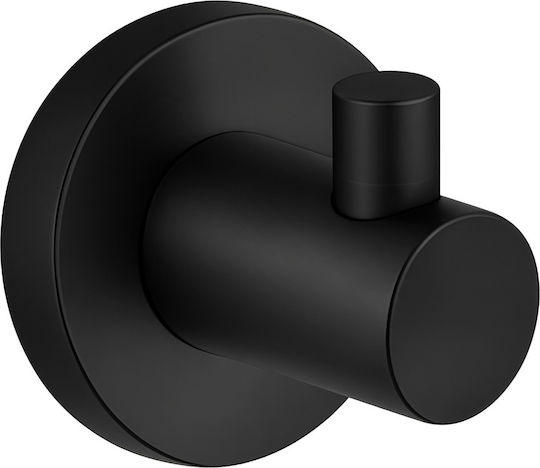 Vinci Wall-Mounted Bathroom Hook Black