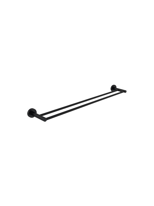 Vinci Wall-Mounted Bathroom Rail Black