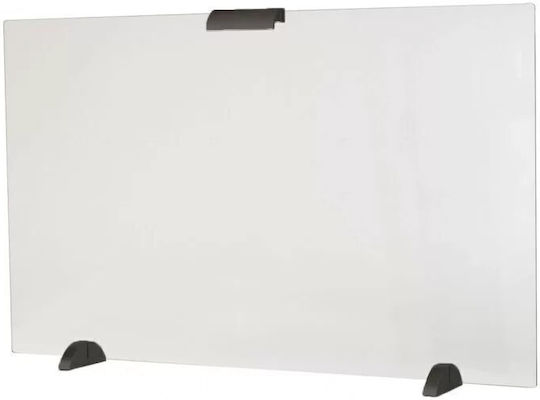 Zogometal Ecran de protecție pentru șemineu din sticlă 80x50cm Negru
