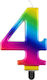 Godan Birthday Candle "4" Multicolour 8cm