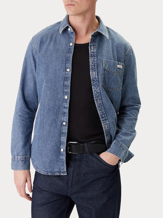 Long-sleeved Denim Shirt Vintage Indigo