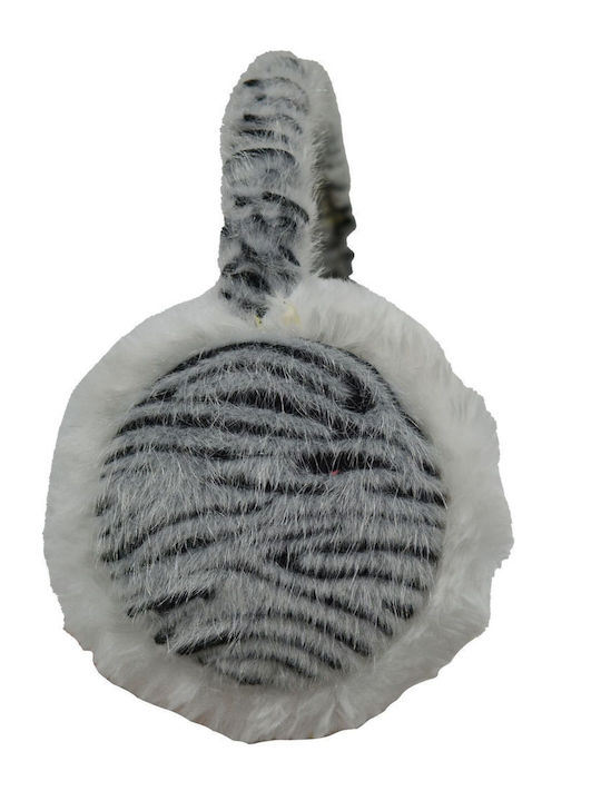 Unisex Earmuff Πλεκτό σε Λευκό χρώμα