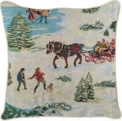 Signare Decorative Pillow Case 45x45cm Christmas Sleigh