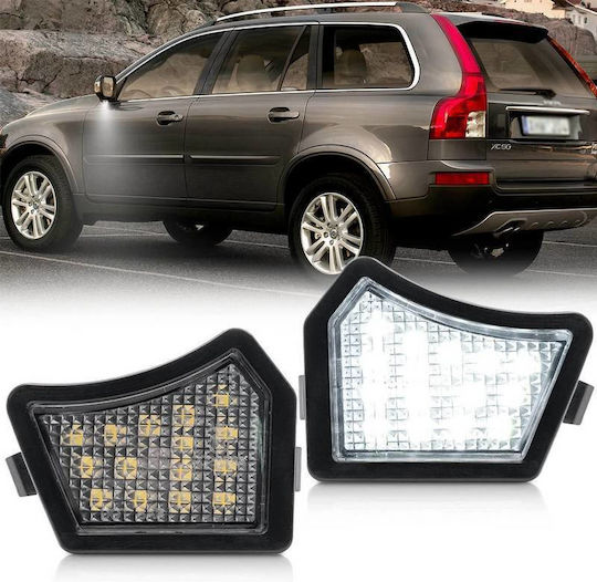 Φως Καθρέπτη Volvo C30 C70 S40 S60 S80 V50 V70 Smd Led 6000k Λευκά 2 Τεμάχια