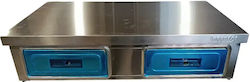 Lappas Συρτάρι Καφέ Διπλό Π100xΒ55xΥ24cm Lappas Συρτάρι Καφέ Διπλό Π100xΒ55xΥ24cm