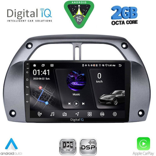 Digital IQ Ηχοσύστημα Αυτοκινήτου για Toyota RAV 4 2000-2006 με A/C (Bluetooth/USB/AUX/WiFi/GPS/Apple-Carplay/Android-Auto) με Οθόνη Αφής 9"