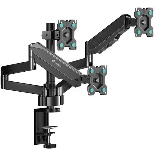 Onkron Stand Desk Mounted for 3 Monitors up to 32" with Arm (G280-B)