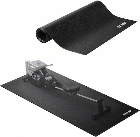 Vevor Gym Exercise Equipment Floor Mat Black 60x130x0.4cm
