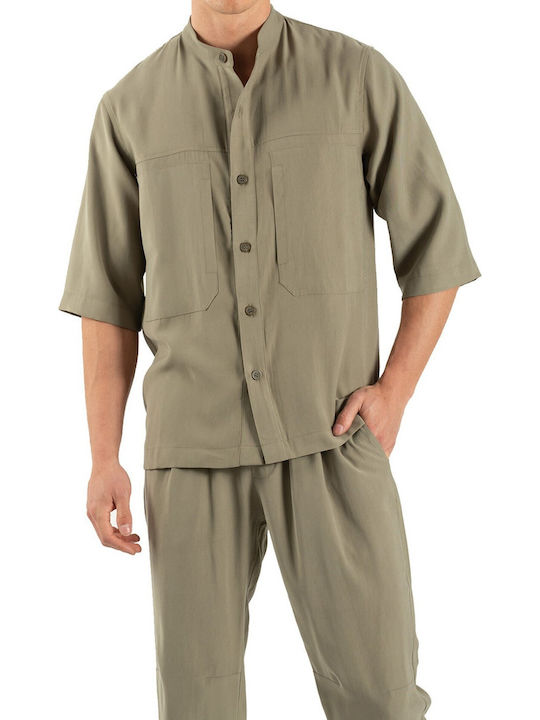 Vittorio Artist Μακρυμάνικo Overshirt Olive, Khaki