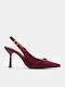 Pantofi cu toc Burgundy