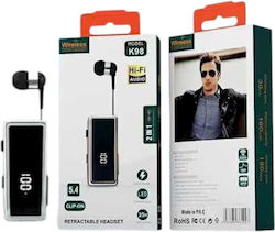 K98 In-ear Bluetooth Handsfree Cască Argintiu