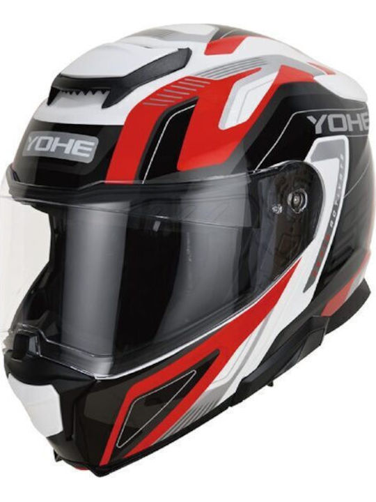 Yohe 937 Black Matt Motorcycle Helmet Flip-Up ECE 22.06 1600gr with Sunvisor